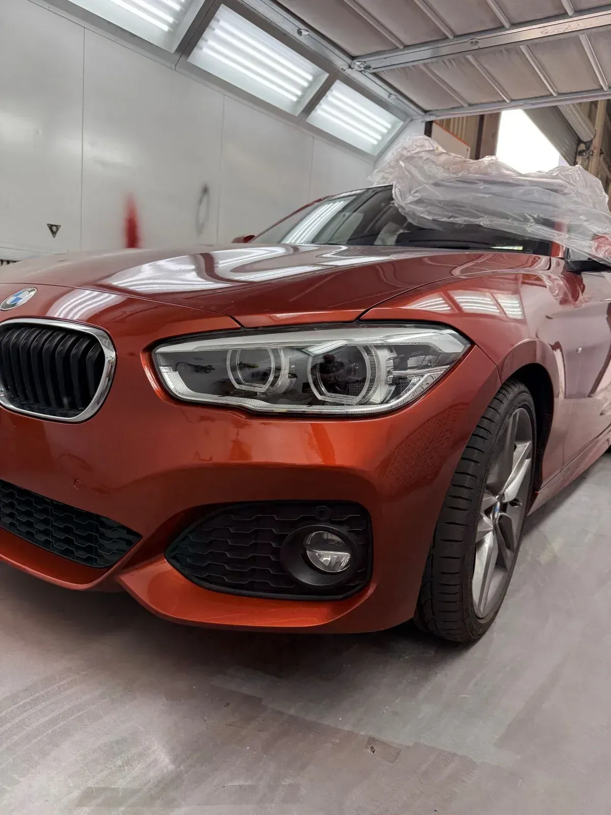 BMW paint repair after mobile cosmetic refinishing