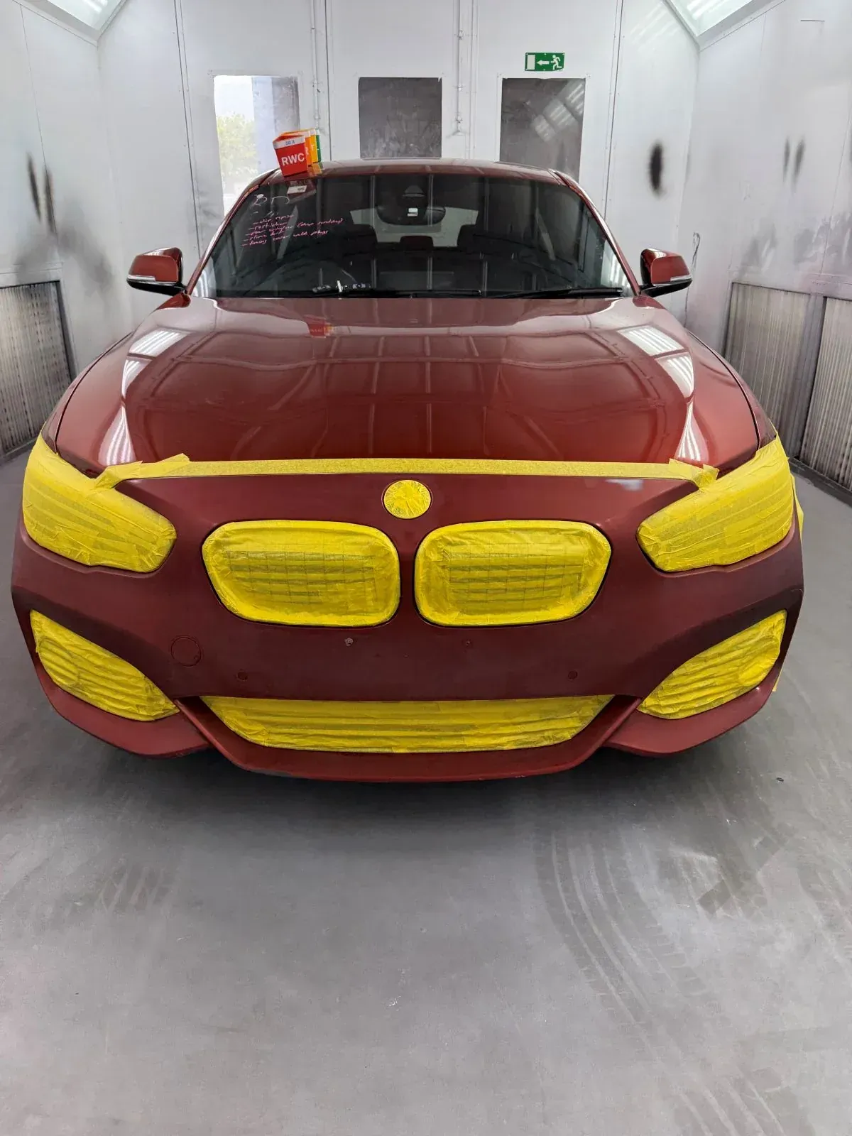 BMW paint damage before mobile repair