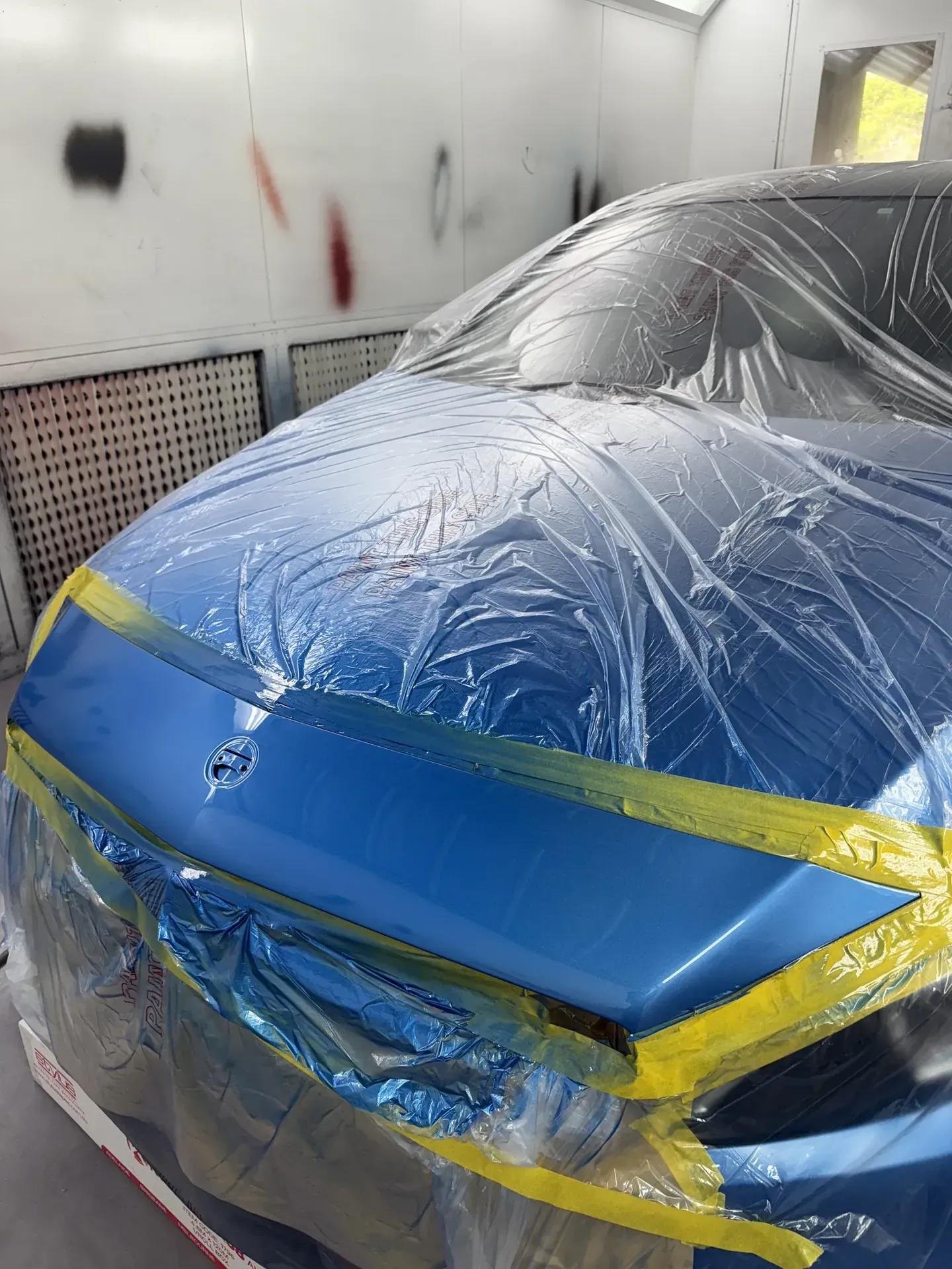Mercedes cosmetic paint repair after refinishing